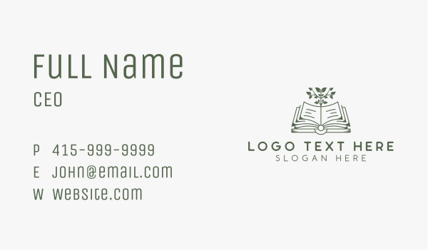 Book Tree Publishing Business Card Design Image Preview