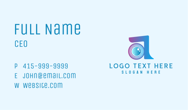 Photography Camera Lens Letter A Business Card Design Image Preview