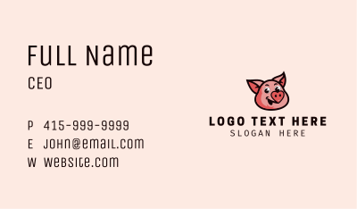 Pork Pig Nose Business Card Image Preview