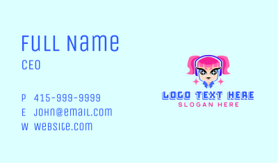 Gamer Girl Avatar Business Card Image Preview