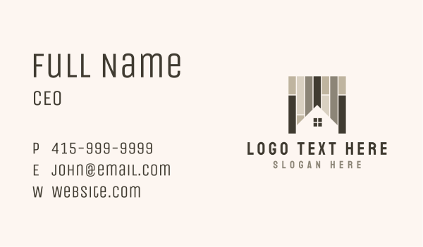 House Floorboard Tile Business Card Design Image Preview