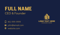 Gold Apartment Building Architecture Business Card Image Preview