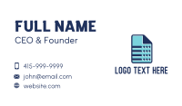 Blue Sheet Business Card Design