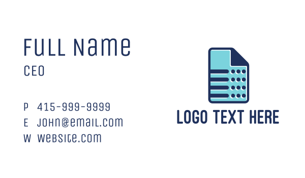 Blue Sheet Business Card Design Image Preview
