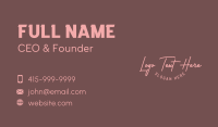 Cursive Business Wordmark Business Card Image Preview