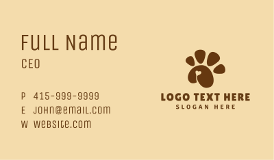 Dog Pet Paw Business Card Image Preview