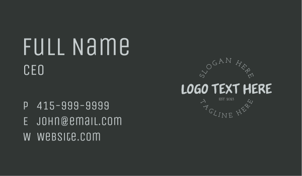 Urban Brush Type Business Card Design Image Preview