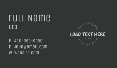 Urban Brush Type Business Card Image Preview