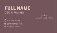 Aesthetic Floral Wordmark  Business Card Image Preview