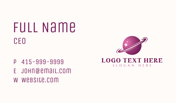 Star Planet Sphere Business Card Design Image Preview