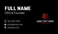 Star Blood Pentagram Business Card Preview