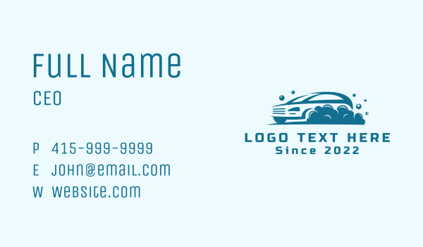 Driving Car Wash Business Card Design Image Preview