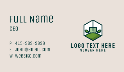 Hexagon Gardener Tool  Business Card Image Preview