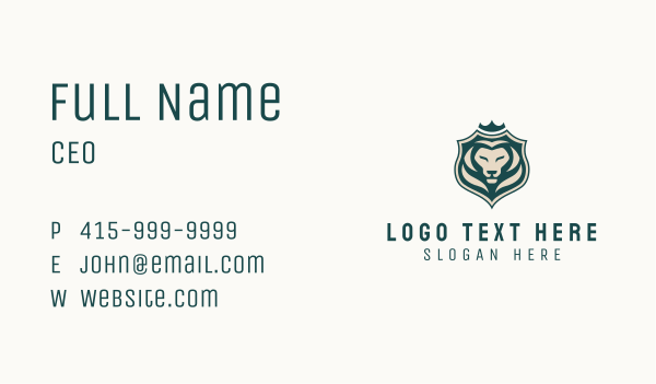 Royal Lion Insurance Crest  Business Card Design Image Preview