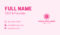 Pink Decorative Flower Letter Business Card Image Preview