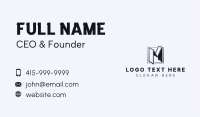 Media Advertising Firm Letter M Business Card Image Preview