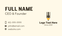 Pencil Piano Keys Business Card Design