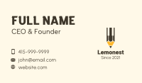 Pencil Piano Keys Business Card Image Preview