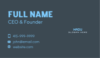 Generic Startup Wordmark Business Card Image Preview