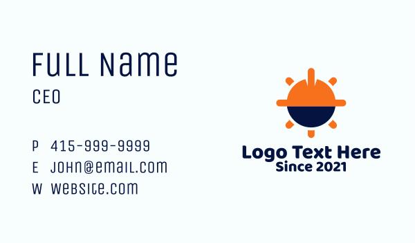 Engineering Hard Hat Business Card Design Image Preview