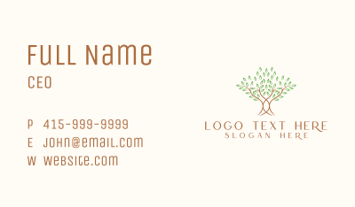 Organic Wellness Tree Business Card Image Preview