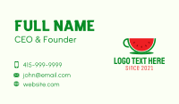 Watermelon Drink Cup Business Card Image Preview