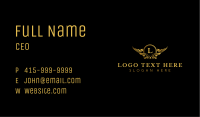 Golden Pegasus Crest Business Card Image Preview