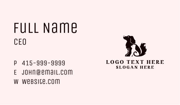 Cat Dog Veterinary Business Card Design Image Preview
