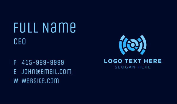 Blue Generic Company Business Card Design Image Preview