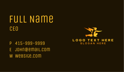 Lightning Express Human  Business Card Image Preview