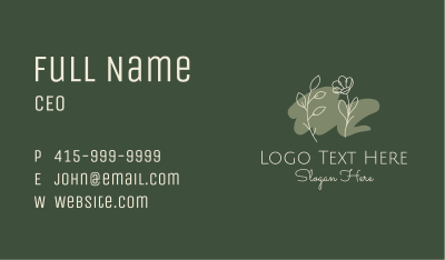 Botanical Flower Oil  Business Card Image Preview