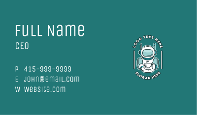 Spacesuit Coffee Shop  Business Card Image Preview