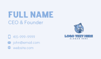 Male Custodian Broom Business Card Design