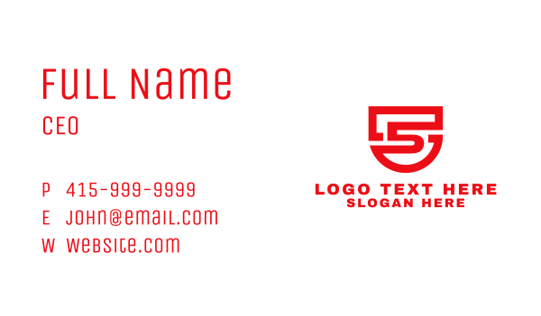 Security Number 5 Business Card Design Image Preview