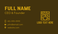 Gold Elegant Teacup Business Card Image Preview