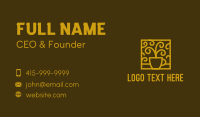 Gold Elegant Teacup Business Card Design