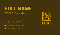 Gold Elegant Teacup Business Card Image Preview