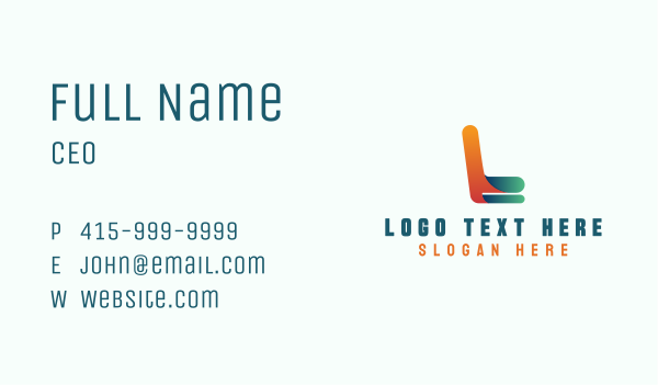 Gradient Freight Letter L Business Card Design Image Preview