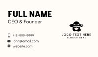 Black Hat Woman Business Card Image Preview