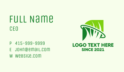 Green Leaf Grass Business Card