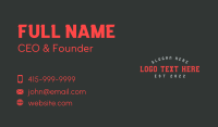 Classic Sporty Wordmark Business Card Image Preview