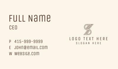 Letter S Finance Business Card Image Preview