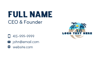 Beach Resort Tour Business Card Preview