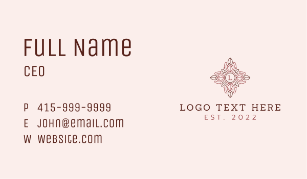 Tulip Beauty Lettermark Business Card Design Image Preview