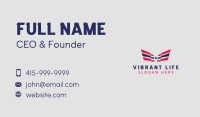 Patriotic Star Wings Business Card Image Preview