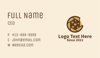 Brown Cookie Camera Business Card Image Preview