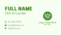 Green Herbal Plant  Business Card Design