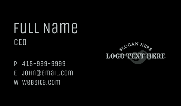 Gothic Swirl Wordmark Business Card Design Image Preview