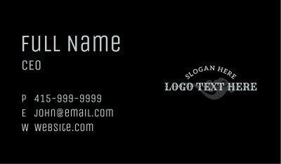 Gothic Swirl Wordmark Business Card Image Preview