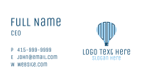 Blue Hot Air Balloon Tech Business Card Image Preview